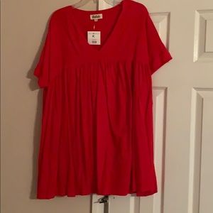 Red baby doll dress